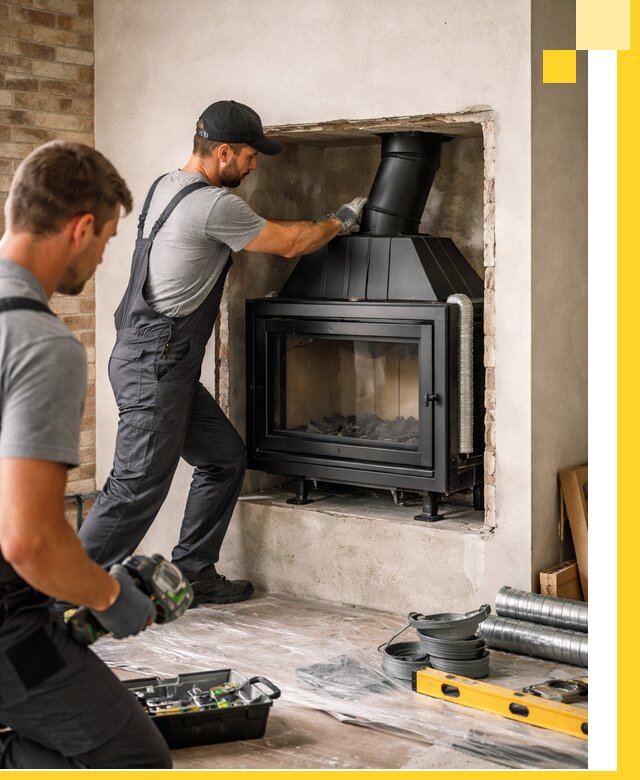 Установка каминных топок в Брянске: монтаж, подключение