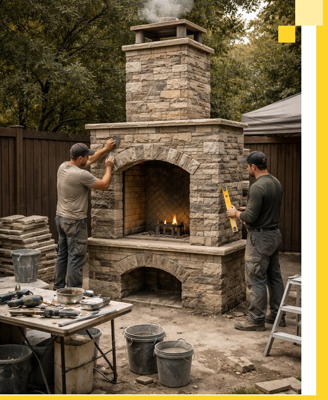 Проектирование и установка уличных каминов в Брянске