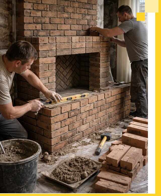 Изготовление и установка кирпичных каминов в Брянске