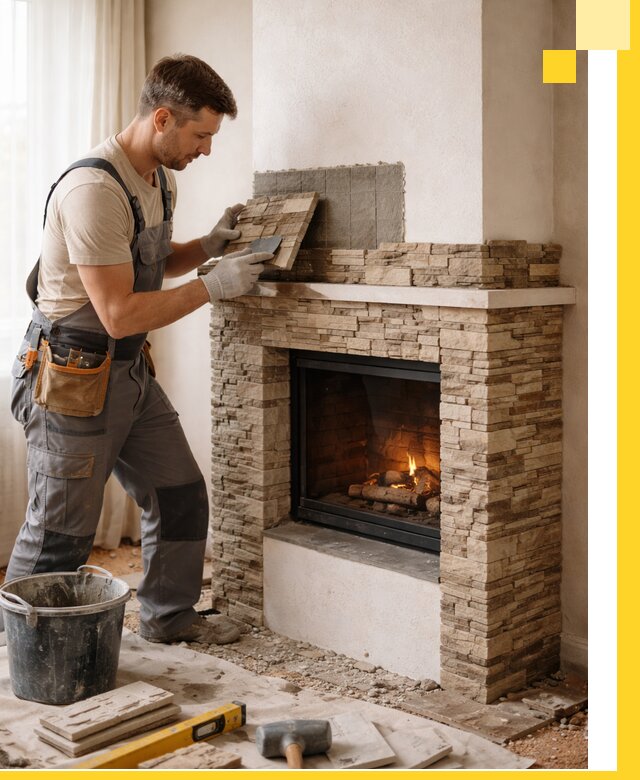 Изготовление и монтаж каминов для дома под ключ в Брянске