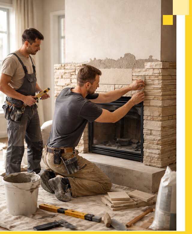 Установка и монтаж каминов для загородного дома в Брянске