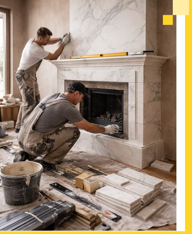 Отделка каминов в Брянске качественные облицовочные работы