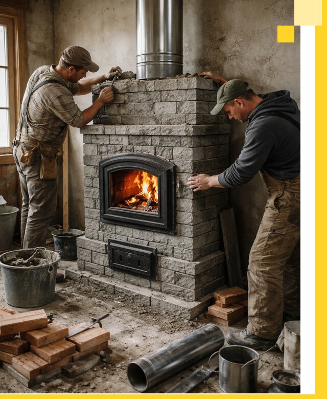 Производство, поставка и монтаж дровяных печей в Брянске