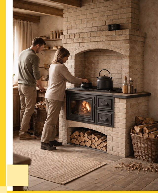 Печи с плитой в Брянске от 48380 р. | ЭриданБнк — кирпичная печь