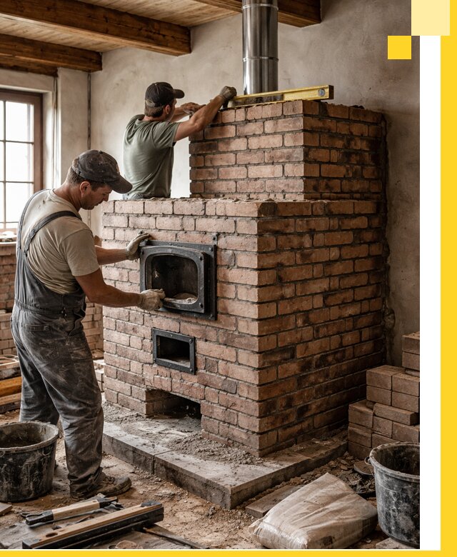 Печи для загородного дома под ключ в Брянске — монтаж и сервис