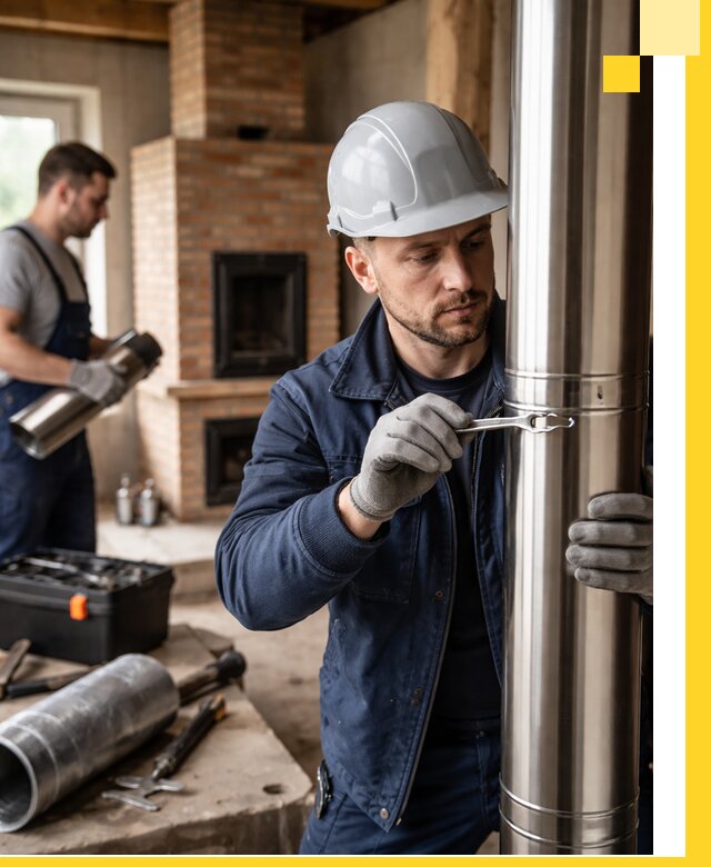 Профессиональный монтаж дымоходов для печей в Брянске