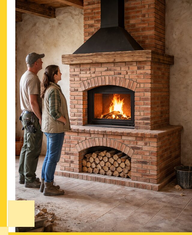 Печи камины из кирпича в Брянске от 129012 р. | ЭриданБнк