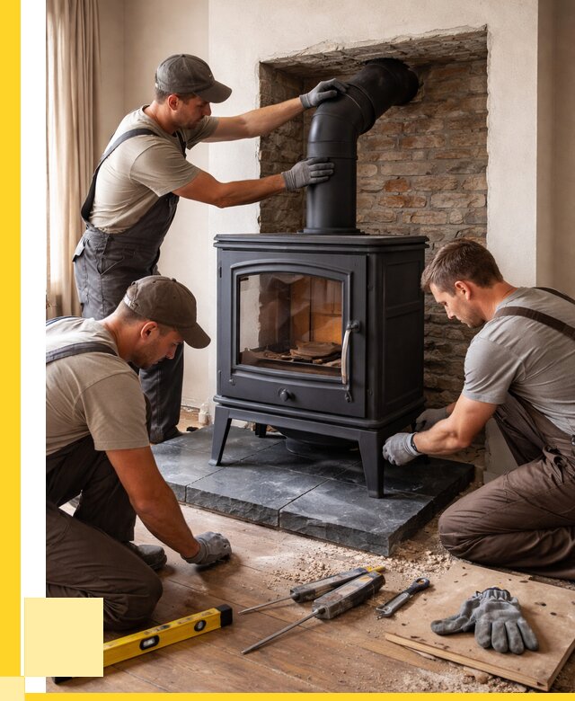 Монтаж печи камина в частном доме в Брянске от 26878 р. | ЭриданБнк