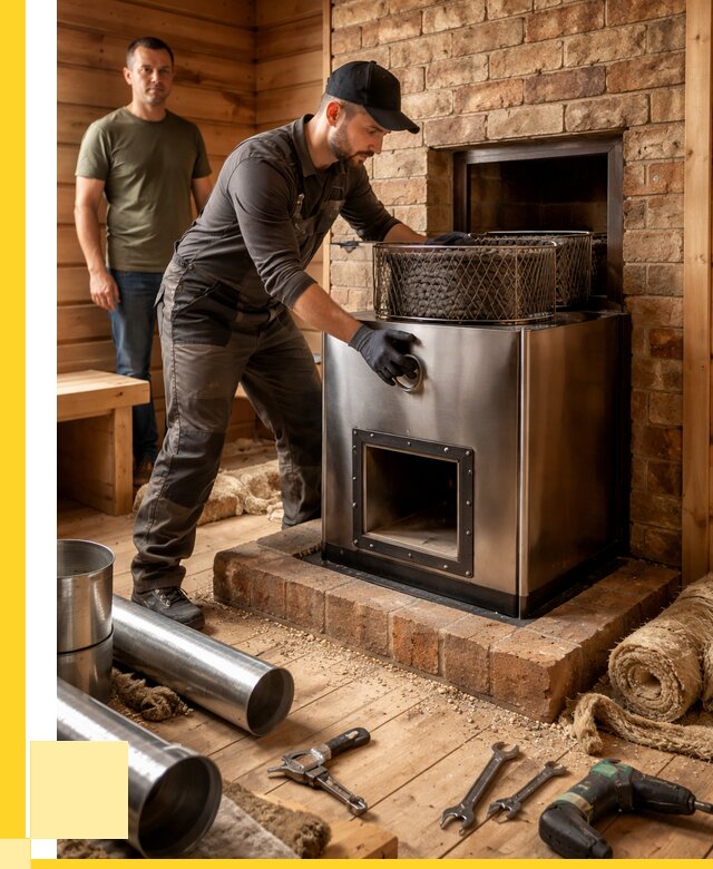 Монтаж банных печей под ключ в Брянске от 19352 р., ЭриданБнк