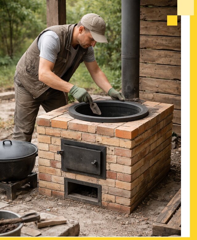 Изготовление и установка печей для казана в Брянске под ключ