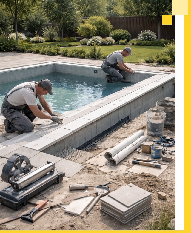 Строительство открытых бассейнов под ключ в Брянске профессионально