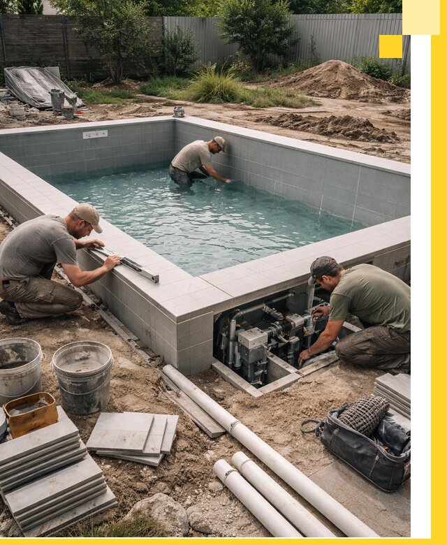 Строительство и монтаж бассейнов для дачи под ключ в Брянске