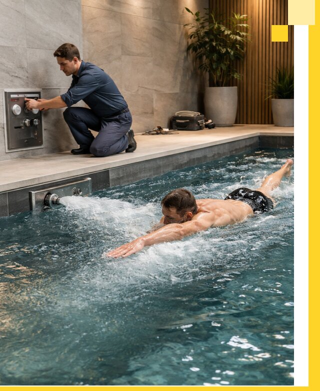 Проектирование и монтаж бассейнов с противотоком в Брянске