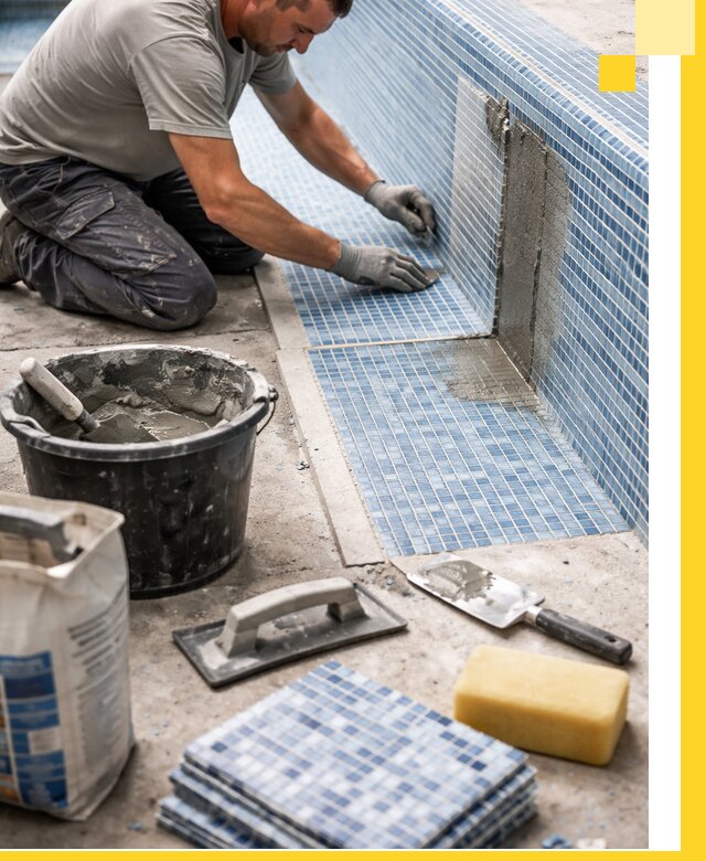 Укладка и ремонт мозаики для бассейнов под ключ в Брянске