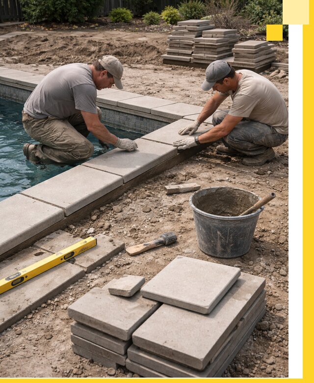 Установка и изготовление копингового камня для бассейнов в Брянске