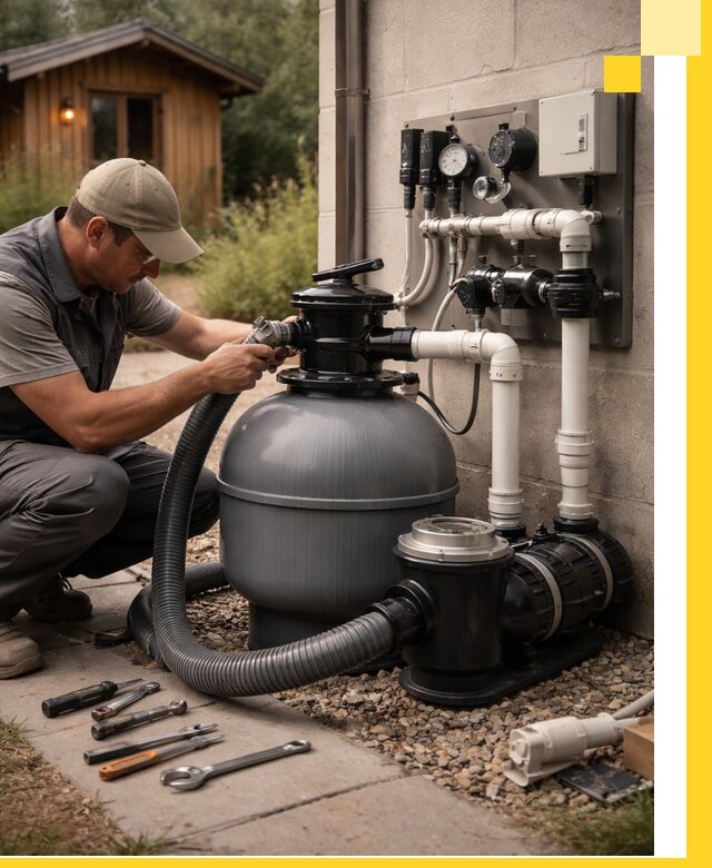 Продажа и монтаж фильтров и насосов для бассейнов в Брянске