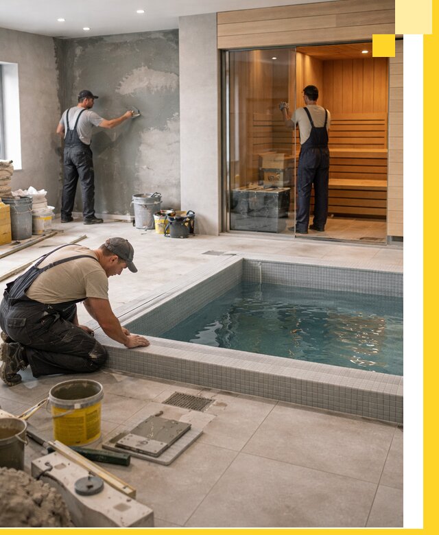 Проектирование и строительство сауны с бассейном в Брянске