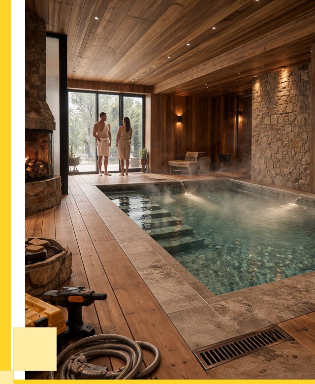 Проекты бань с бассейном под ключ в Брянске от 80633 р., ЭриданБнк