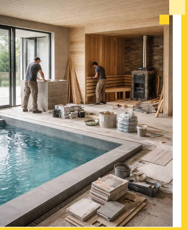 Проектирование и строительство бань с бассейном в Брянске