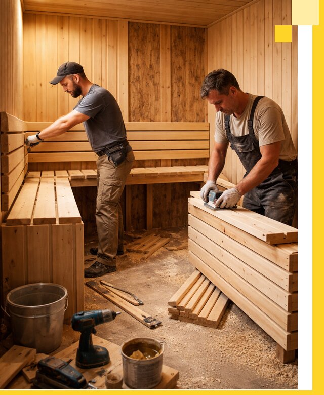 Профессиональный комплексный ремонт саун под ключ в Брянске