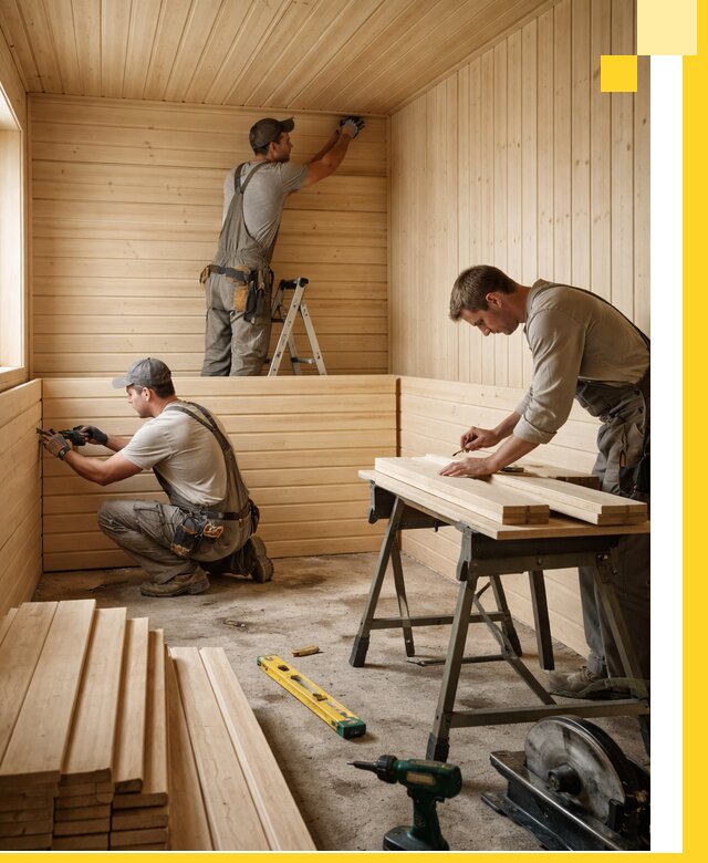 Обшивка саун в Брянске из натуральной древесины под ключ