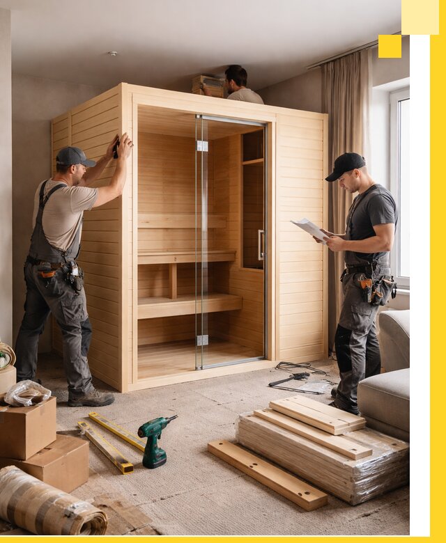 Установка и благоустройство саун в квартире в Брянске