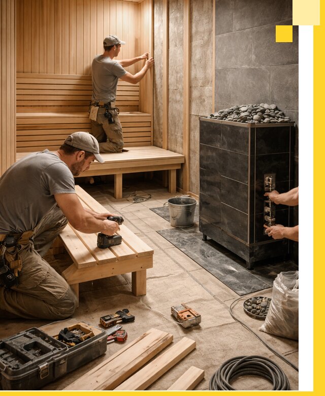 Дизайн и строительство интерьерных саун под ключ в Брянске