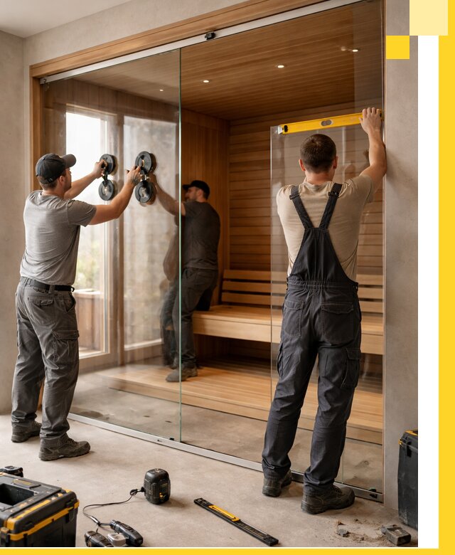 Производство и монтаж стеклянных саун под ключ в Брянске