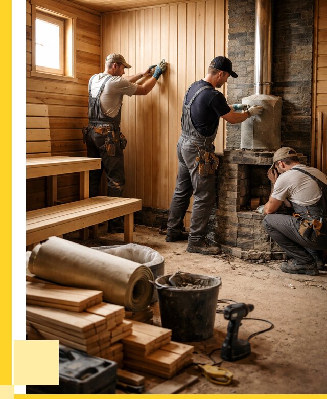 Ремонт бань под ключ в Брянске от 48380 р. | ЭриданБнк