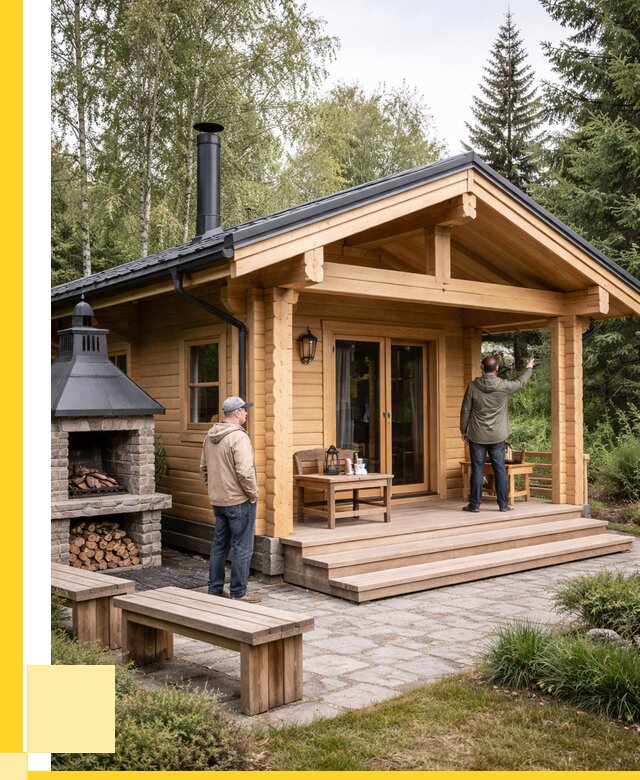 Деревянные бани под ключ в Брянске от 483795 р. | ЭриданБнк