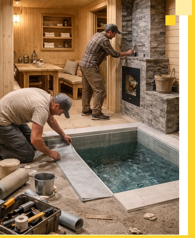 Строительство бань с комнатой отдыха под ключ в Брянске