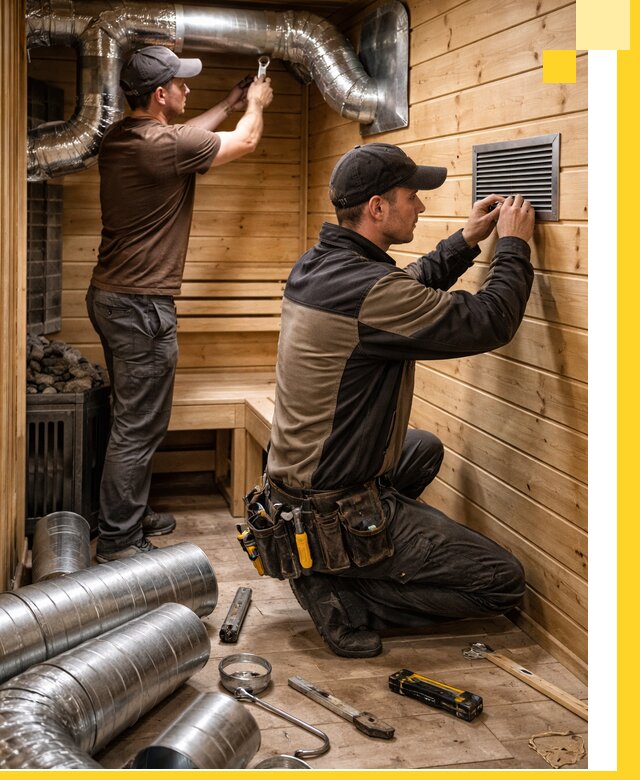 Проектирование и монтаж вентиляции бани в Брянске под ключ