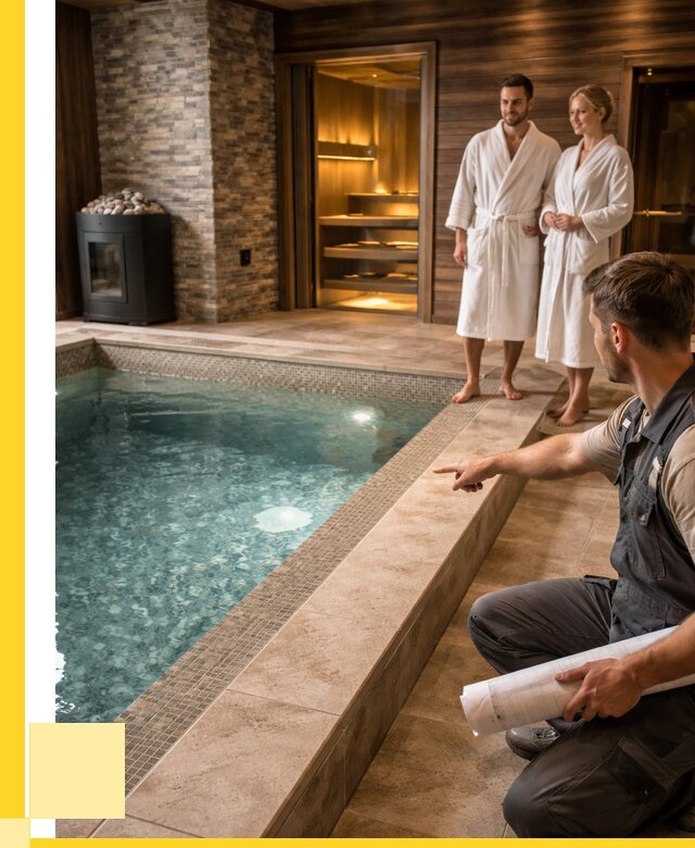 Проект бани с бассейном под ключ в Брянске от 69882 р. | ЭриданБнк