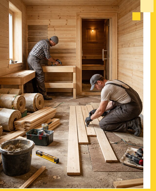 Индивидуальный проект бани с комнатой отдыха под ключ в Брянске